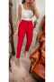 CARROT CANDLE CLASSIC ELEGANT WOMEN'S RED TROUSERS