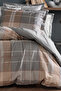 Tancy King Size 100% Cotton Ranforce Duvet Cover Set - Camel - 2