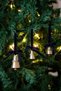 X Den.interiors Christmas Tree Decoration Set 3-Piece Gold Color Bell Tree Ornament with Velvet Ribbon