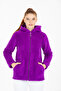 Women's Purple Zippered Fleece Cardigan - 2