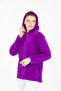 Women's Purple Zippered Fleece Cardigan - 3