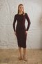 Women's Polka Dot Slit Shoulder Detailed Midi Dress - 2