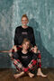13351-57 Plaid Soft Velvet Pajama Set (MOTHER GIRL'S COMBINABLE) - 2