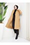 KMKKOMBİN WOMEN'S BUTTONLESS BELTED SLEEVE CUFFED CACHET COAT