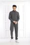Men's Anthracite Daily Double Cotton Fabric Tracksuit Set - 8