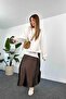 Luxury Quality Maxi Length Long Satin Skirt with Elastic Waist - 4