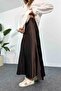 Luxury Quality Maxi Length Long Satin Skirt with Elastic Waist - 3