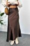 Luxury Quality Maxi Length Long Satin Skirt with Elastic Waist