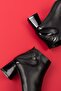 Women's Genuine Leather Patent Leather Detail Medium Heel Boots Ast.102 - 4