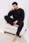 Flkn 7202 Fleece Winter Men's Home Pajama Set Sleeping Set - 5