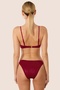 3506 Claret Red Glitter Bikini Set - 2