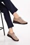 Genuine Leather Anatomical Sole Comfortable Rubber Laced Shoes elnr.5806 Mink