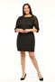 Plus Size Round Neck Chiffon Sleeve Atlas Dress - 3