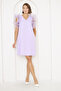 Lilac Organza Sleeve Dress - 2