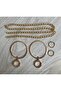 Metal Bag Handle, Chain and Ring Set of 3 - 4