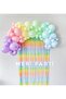 Rainbow Concept Balloon Rainbow Curtain Backdrop 50 Pieces Rainbow Color Balloon Birthday Set