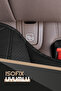High Quality Premium Leather - Isofix Compatible Black Protective Back Seat Cushion with Extra Pocket - 3