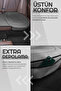 Car Back Seat Cushion Linen Isofix Compatible Smoked with Extra Pockets - Premium - 4