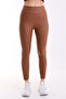 Women's Matte High Waist Fleece Leather Leggings - 5