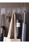 Self Adhesive Transparent Hanger Set of 5 Bathroom Kitchen Hanger Strong Adhesive Hanger - 6