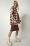 Women's Brown Tasseled Hooded Fleece Sweatshirt DD01260