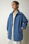 Women's Indigo Blue Buttoned Oversize Shirt Jacket with Pockets DD01263 - 5