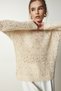 Women's Cream Stylish Pearl Detailed Curved Knit Sweater PF00025 - 2