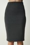 Women's Anthracite Slit Steel Knitted Skirt UB00162 - 6