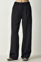 Women's Black Pleated Woven Trousers UB00188 - 3
