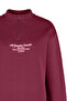 Bordo Kalın İçi Polarlı Fermuarlı Dik Yaka Oversize/Geniş Kalıp Örme Sweatshirt TWOAW24SW00127 - 8