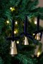 X Den.interiors Christmas Tree Decoration Set 3-Piece Gold Color Bell Tree Ornament with Velvet Ribbon - 4