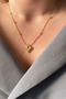 Tarnish Resistant Dorica Chain Heart Gold Steel Necklace - 2