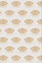 Beige Themed Eye Patterned Modern Decorative Carpet 1651 - 4