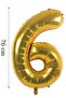 Happy Birthday Written Pennant and 6 Numbers Foil Balloon - 2