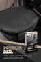 Premium Front Seat Cushion High Quality Leather Black with Extra Pocket - 5