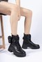 Non-Slip Rubber Thermal Sole Comfortable Special Design Mini Wallet Daily Boots Black Boots