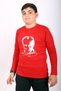 Long Sleeve Cotton Unisex Children's T-Shirt with Ataturk Print and Turkish Flag - 3