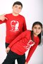 Long Sleeve Cotton Unisex Children's T-Shirt with Ataturk Print and Turkish Flag