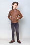 Kids Boy's Judge Collar Faux Leather Coat - 2