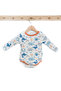 Baby 100% Cotton Little Dino Printed Long Sleeve 3-18 Months Set of 2 Bodysuits - 3