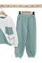 Girl's Cotton Knitted Fabric Long Sleeve Tracksuit Set for Age 7-10 - 3