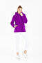 Women's Purple Zippered Fleece Cardigan - 6