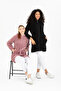 Women's Black Long Zipper Fleece Cardigan - 6