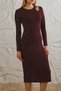 Women's Polka Dot Slit Shoulder Detailed Midi Dress