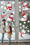 Cute Christmas Cats and Snowflakes New Year Window Wall Sticker Set - 5