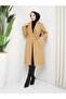 KMKKOMBİN WOMEN'S BUTTONLESS BELTED SLEEVE CUFFED CACHET COAT - 5