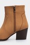 Avanth Brown Suede Zipper Detail Women's Heeled Boots - 2