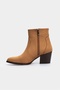 Avanth Brown Suede Zipper Detail Women's Heeled Boots - 3