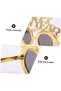 Imported Luxury Women's Kids Men's Unisex Happy New Year Gold Gold Party Christmas Glasses New Year Glasses - 7