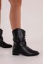 Women's Archie Black Skin Bellows Flat Heeled Boots Black Skin - 4